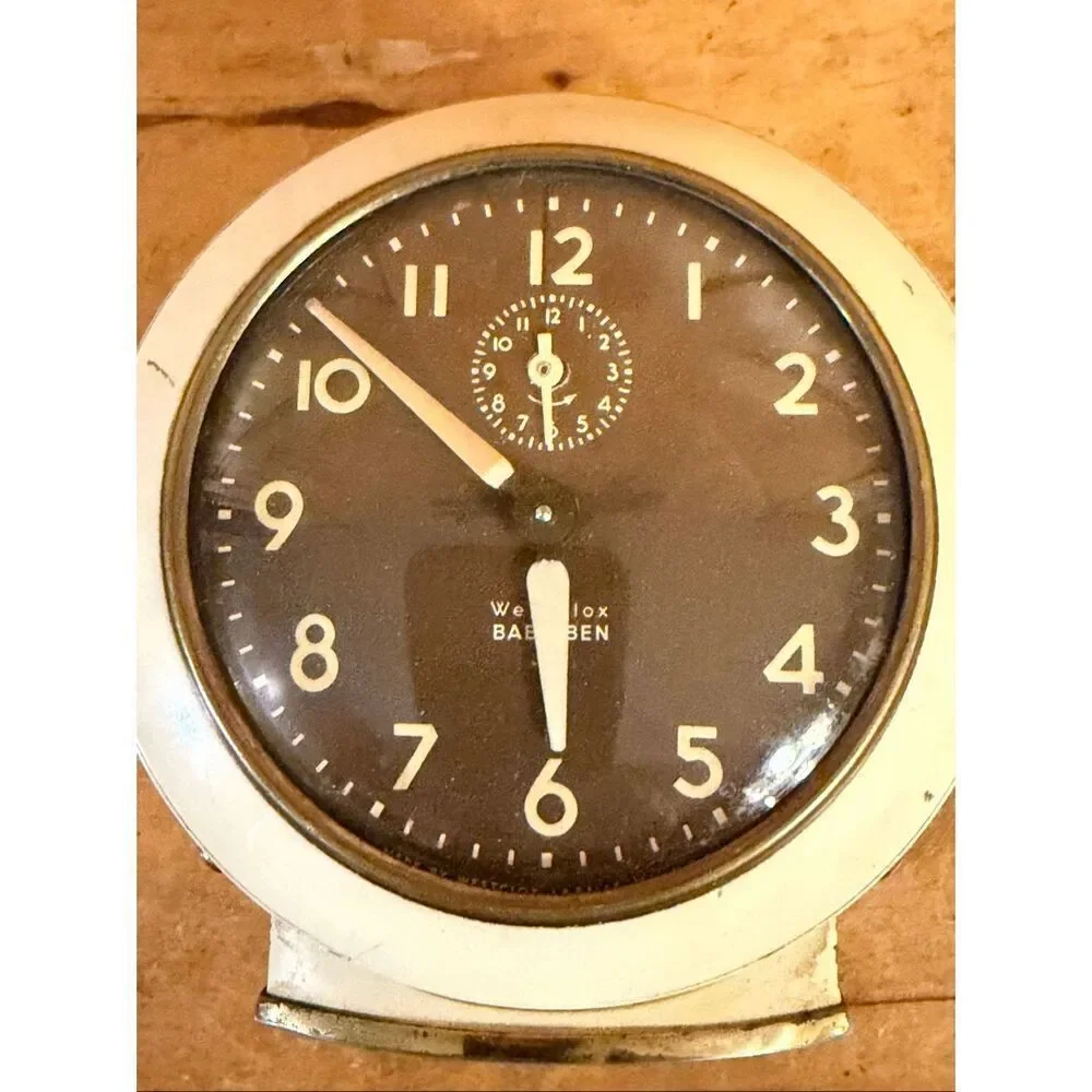 Westclox Baby Ben Windup Alarm Clock Model 61 V 1A 1940's MCM (6300)
